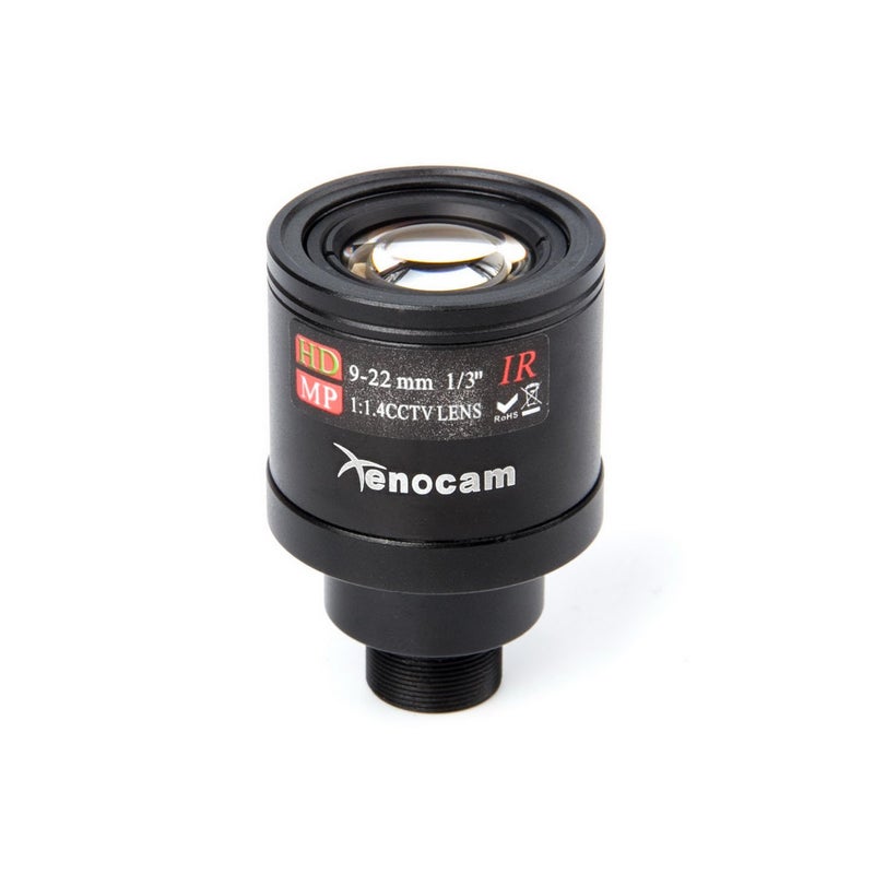 Xenocam 9-22mm 1/3" IR F1.4 CCTV Video Vari-Focal Zoom Lens for CCTV Security Camera - Image 1